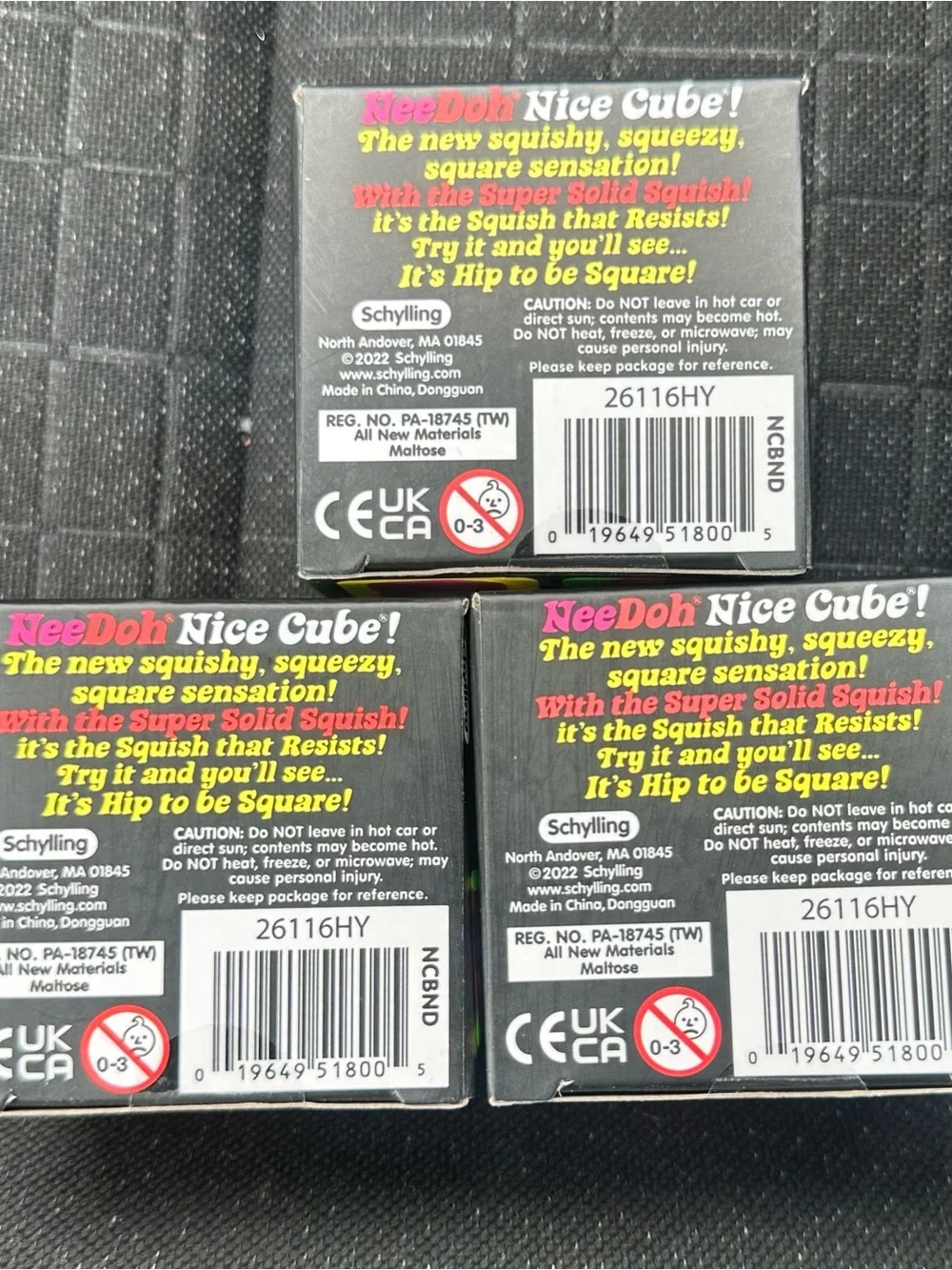 NeeDoh Nice Cube 3-pack bundle